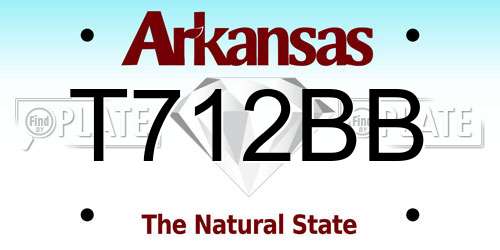 T712BB Arkansas License Plate