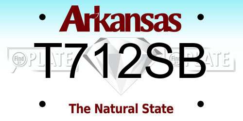 T712SB Arkansas License Plate