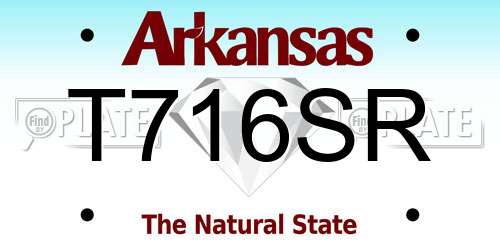 T716SR Arkansas License Plate