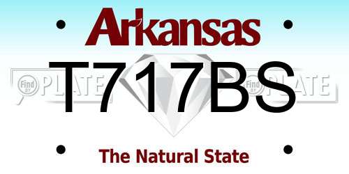 T717BS Arkansas License Plate