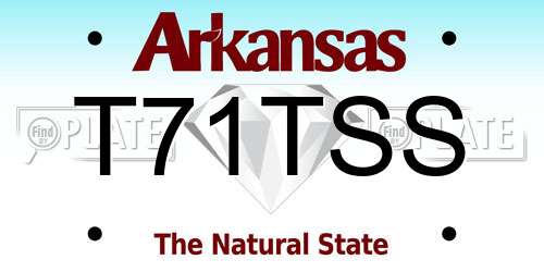 T71TSS Arkansas License Plate