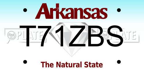 T71ZBS Arkansas License Plate