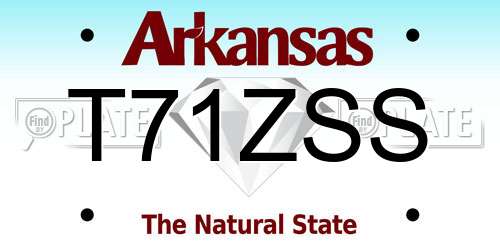 T71ZSS Arkansas License Plate