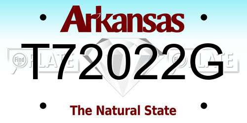 T72022G Arkansas License Plate