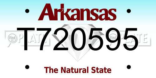 T720595 Arkansas License Plate