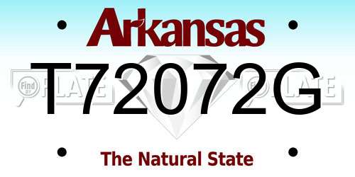 T72072G Arkansas License Plate