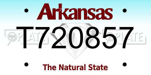 T720857 Arkansas License Plate