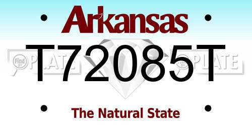 T72085T Arkansas License Plate