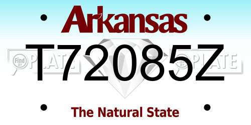 T72085Z Arkansas License Plate