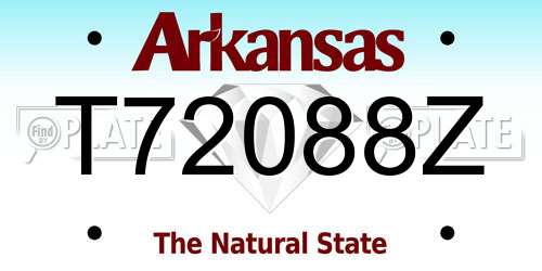T72088Z Arkansas License Plate