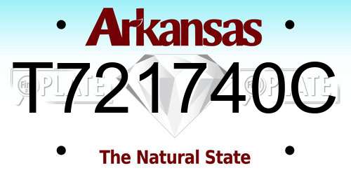 T721740C Arkansas License Plate
