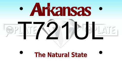 T721UL Arkansas License Plate