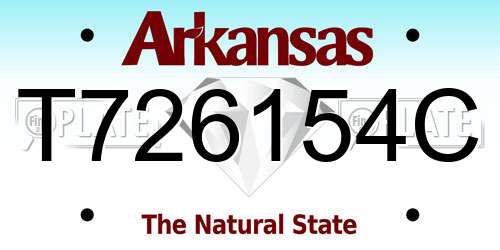 T726154C Arkansas License Plate