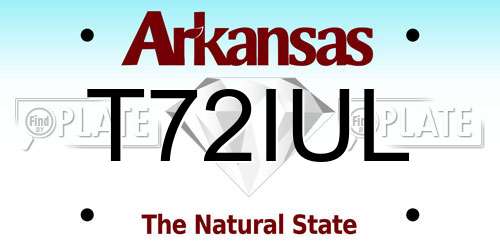 T72IUL Arkansas License Plate