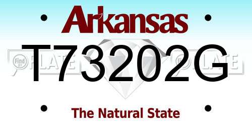 T73202G Arkansas License Plate