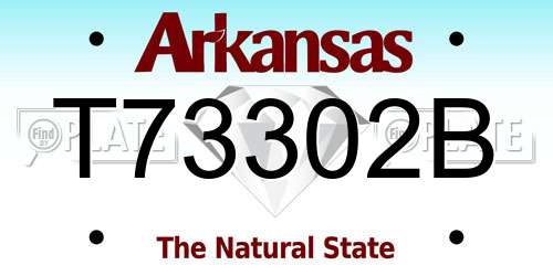 T73302B Arkansas License Plate