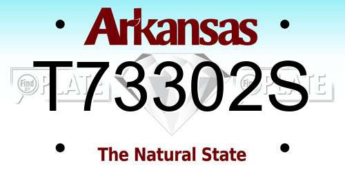 T73302S Arkansas License Plate