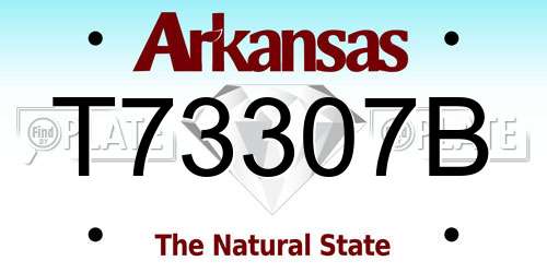 T73307B Arkansas License Plate