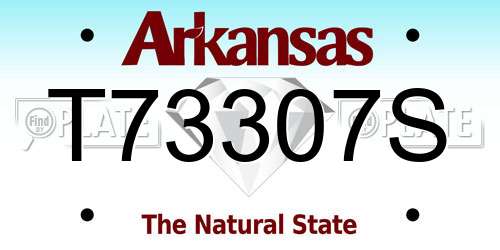 T73307S Arkansas License Plate