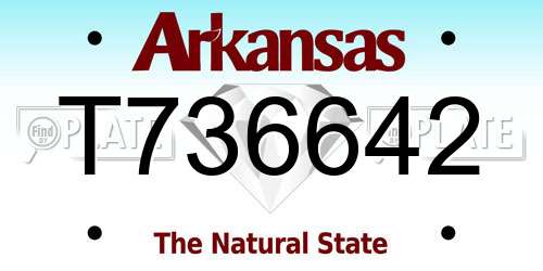 T736642 Arkansas License Plate