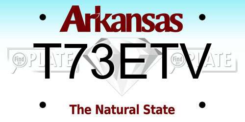 T73ETV Arkansas License Plate
