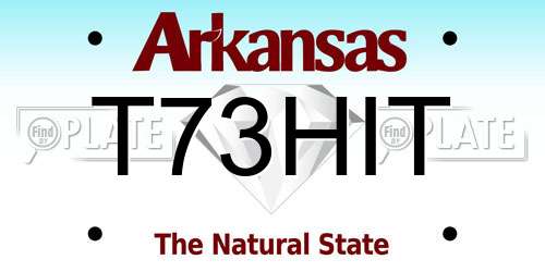 T73HIT Arkansas License Plate