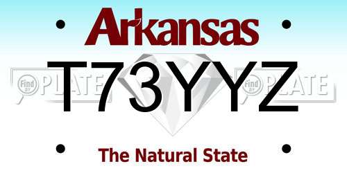 T73YYZ Arkansas License Plate