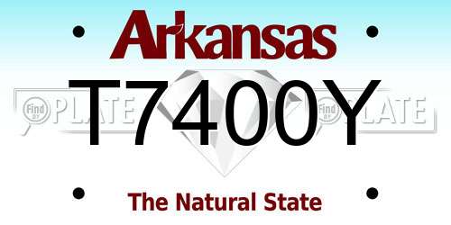 T7400Y Arkansas License Plate