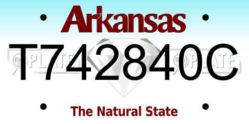 T742840C Arkansas License Plate