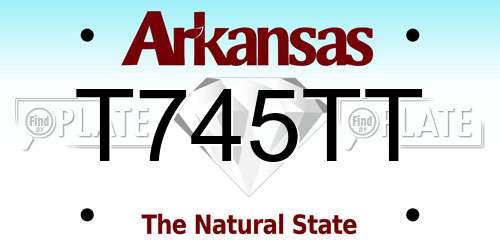 T745TT Arkansas License Plate