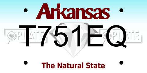 T751EQ Arkansas License Plate