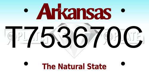 T753670C Arkansas License Plate