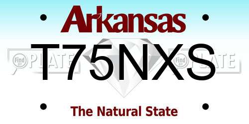 T75NXS Arkansas License Plate