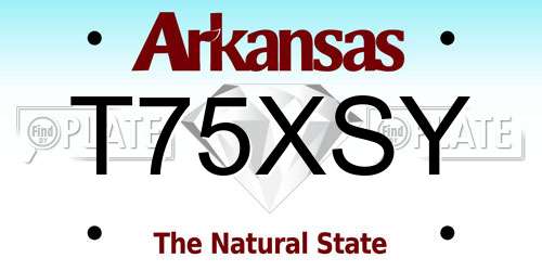 T75XSY Arkansas License Plate