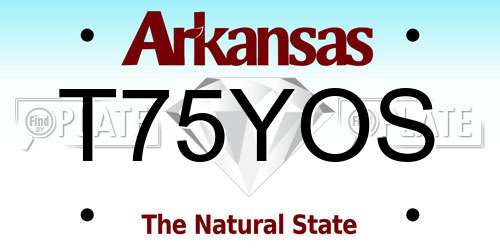 T75YOS Arkansas License Plate