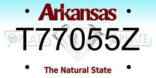 T77055Z Arkansas License Plate