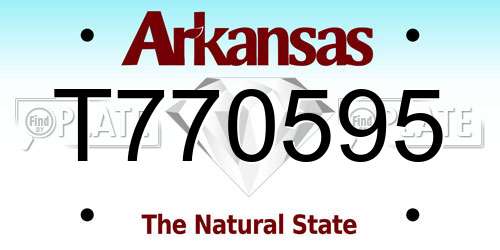T770595 Arkansas License Plate