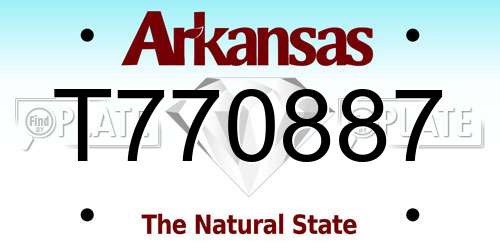 T770887 Arkansas License Plate