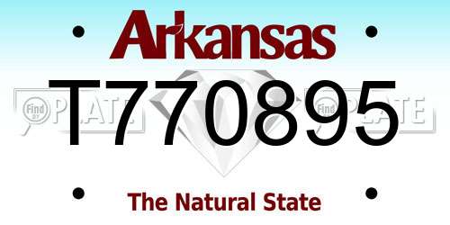 T770895 Arkansas License Plate
