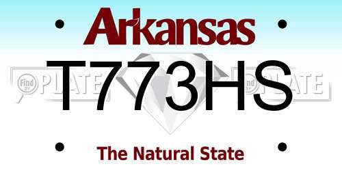 T773HS Arkansas License Plate