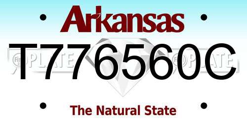 T776560C Arkansas License Plate
