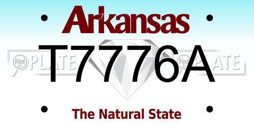 T7776A Arkansas License Plate