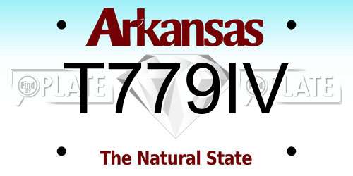 T779IV Arkansas License Plate
