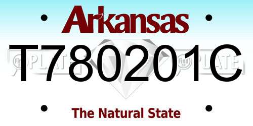 T780201C Arkansas License Plate