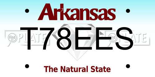 T78EES Arkansas License Plate