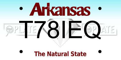 T78IEQ Arkansas License Plate