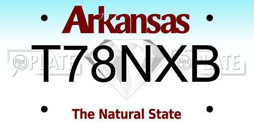 T78NXB Arkansas License Plate