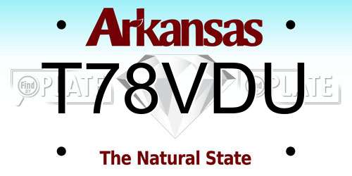 T78VDU Arkansas License Plate