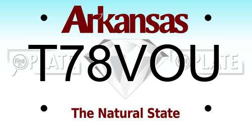 T78VOU Arkansas License Plate