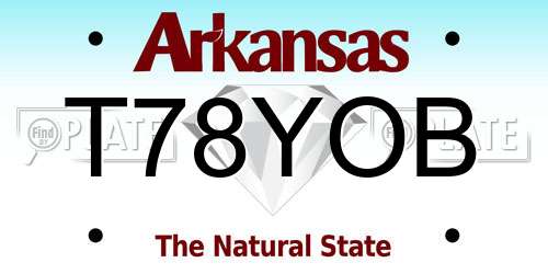 T78YOB Arkansas License Plate